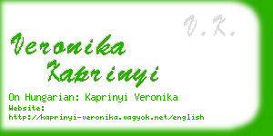 veronika kaprinyi business card